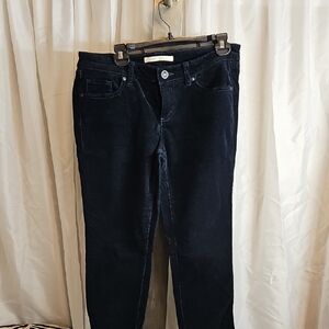 LC Lauren Conrad Dark Blue Women's Slim Leg Cordouroy Sz 12
